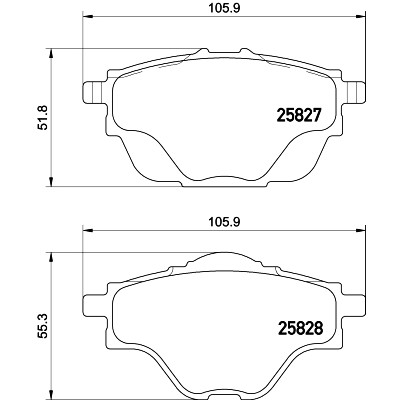 Jeu de plaquettes de frein HELLA 8DB 355 021-001