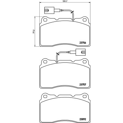 Jeu de plaquettes de frein HELLA 8DB 355 021-151