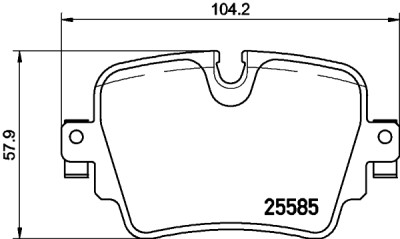 Jeu de plaquettes de frein HELLA 8DB 355 021-161