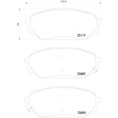 Jeu de plaquettes de frein HELLA 8DB 355 021-231