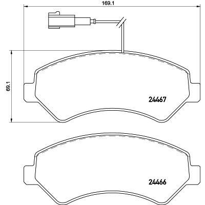 Jeu de plaquettes de frein HELLA 8DB 355 021-281