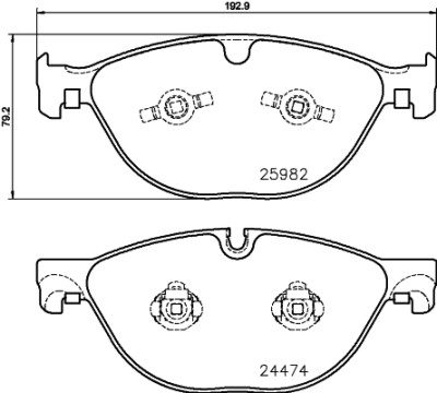 Jeu de plaquettes de frein HELLA 8DB 355 021-381