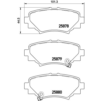 Jeu de plaquettes de frein HELLA 8DB 355 021-411
