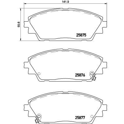 Jeu de plaquettes de frein HELLA 8DB 355 021-421
