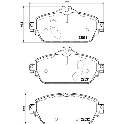 Jeu de plaquettes de frein HELLA 8DB 355 021-541