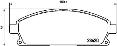 Jeu de plaquettes de frein HELLA 8DB 355 021-651