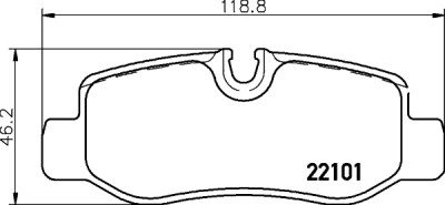 Jeu de plaquettes de frein HELLA 8DB 355 021-761