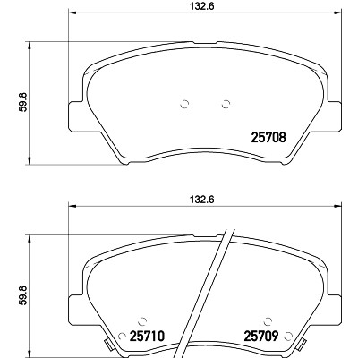 Jeu de plaquettes de frein HELLA 8DB 355 021-781