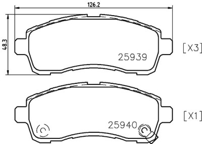 Jeu de plaquettes de frein HELLA 8DB 355 021-871