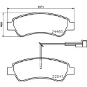 Jeu de plaquettes de frein HELLA 8DB 355 021-901