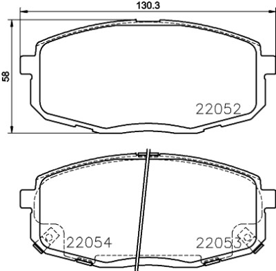 Jeu de plaquettes de frein HELLA 8DB 355 021-991