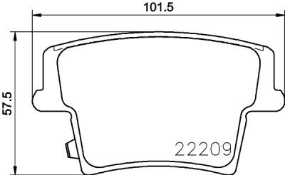 Jeu de plaquettes de frein HELLA 8DB 355 023-101