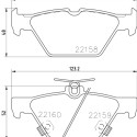 Jeu de plaquettes de frein HELLA 8DB 355 023-341