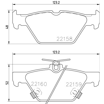 Jeu de plaquettes de frein HELLA 8DB 355 023-341