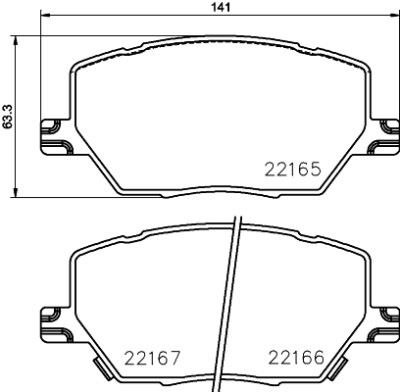 Jeu de plaquettes de frein HELLA 8DB 355 024-711