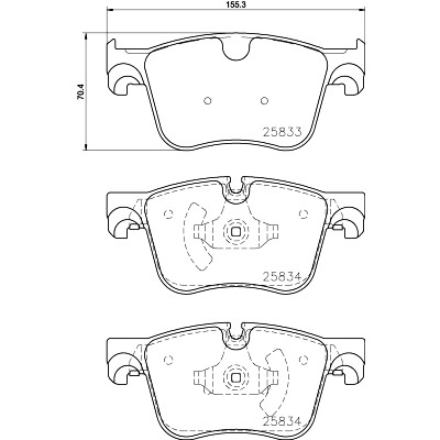Jeu de plaquettes de frein HELLA 8DB 355 024-751