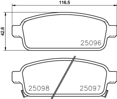 Jeu de plaquettes de frein HELLA 8DB 355 024-861