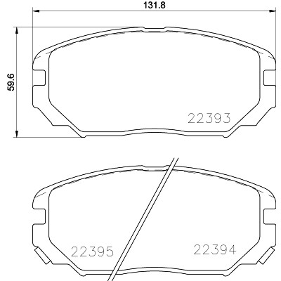 Jeu de plaquettes de frein HELLA 8DB 355 024-891