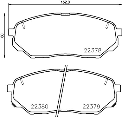 Jeu de plaquettes de frein HELLA 8DB 355 024-901