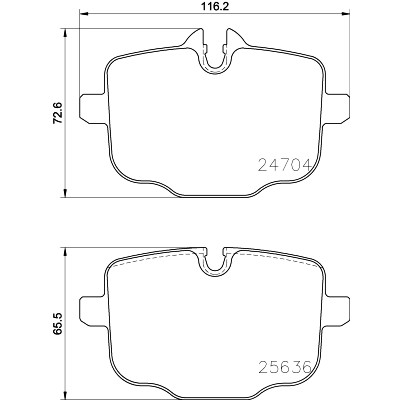 Jeu de plaquettes de frein HELLA 8DB 355 024-921