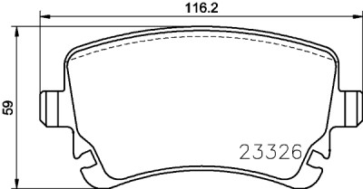 Jeu de plaquettes de frein HELLA 8DB 355 024-961