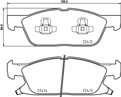 Jeu de plaquettes de frein HELLA 8DB 355 024-981