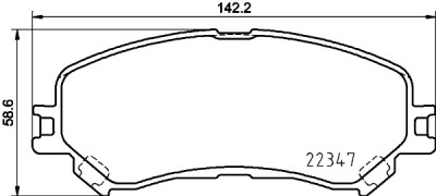 Jeu de plaquettes de frein HELLA 8DB 355 025-081