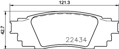 Jeu de plaquettes de frein HELLA 8DB 355 025-121