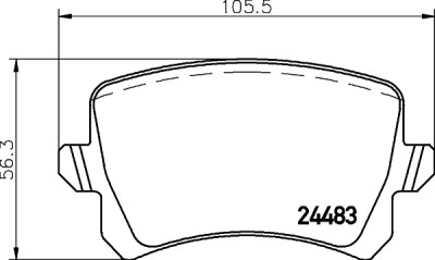 Jeu de plaquettes de frein HELLA 8DB 355 025-331