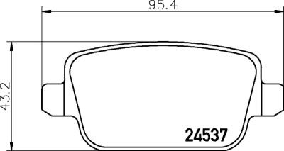 Jeu de plaquettes de frein HELLA 8DB 355 025-371