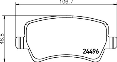 Jeu de plaquettes de frein HELLA 8DB 355 025-401
