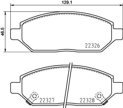 Jeu de plaquettes de frein HELLA 8DB 355 025-451