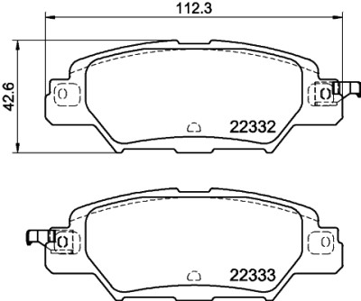 Jeu de plaquettes de frein HELLA 8DB 355 025-461