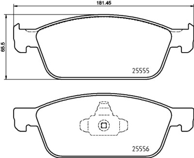 Jeu de plaquettes de frein HELLA 8DB 355 025-511