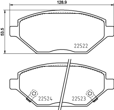Jeu de plaquettes de frein HELLA 8DB 355 025-521