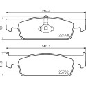 Jeu de plaquettes de frein HELLA 8DB 355 031-551