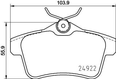 Jeu de plaquettes de frein HELLA 8DB 355 031-811