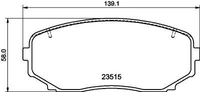 Jeu de plaquettes de frein HELLA 8DB 355 032-941