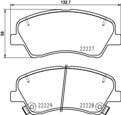 Jeu de plaquettes de frein HELLA 8DB 355 036-501