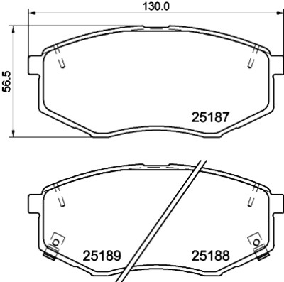 Jeu de plaquettes de frein HELLA 8DB 355 037-981
