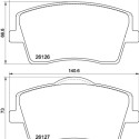 Jeu de plaquettes de frein HELLA 8DB 355 039-001