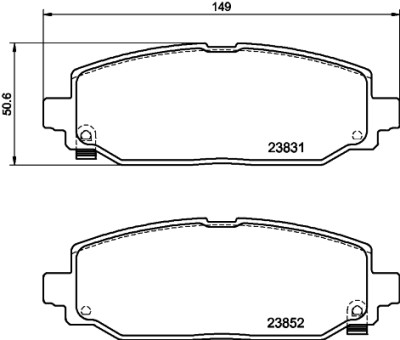 Jeu de plaquettes de frein HELLA 8DB 355 040-021