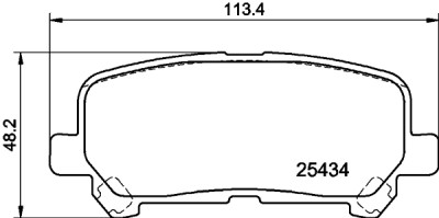 Jeu de plaquettes de frein HELLA 8DB 355 040-131