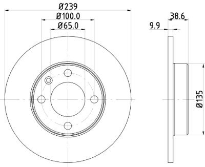 Disque de frein HELLA 8DD 355 100-051