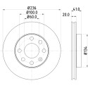 Disque de frein HELLA 8DD 355 100-821