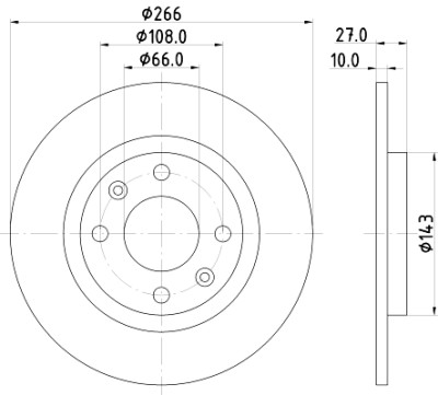 Disque de frein HELLA 8DD 355 100-851