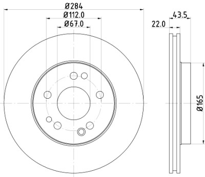 Disque de frein HELLA 8DD 355 100-941