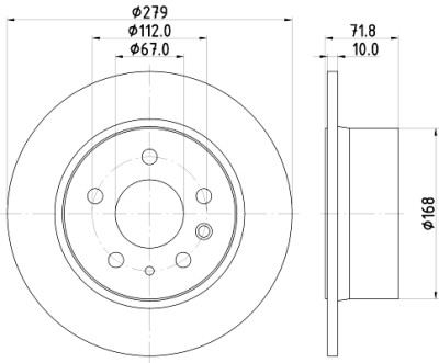 Disque de frein HELLA 8DD 355 100-991