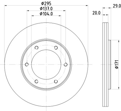 Disque de frein HELLA 8DD 355 101-191