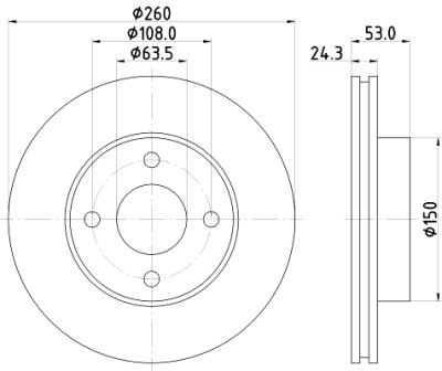 Disque de frein HELLA 8DD 355 101-391